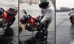 Funny Video : Mit Spikes am Reifen auf dem Eis