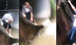 Lustiges Video : Gekonnt aus dem Abflussrohr klettern