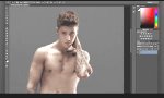 Justin Bieber CK Ad Reverse Photoshopped