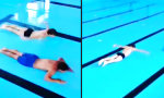 Trockenschwimm-Wettkampf
