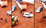 Lustiges Video - Road Rage auf der Baustelle