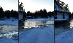 Movie : Mit dem Schneemobil über den Tümpel
