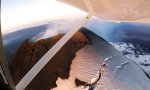 Flug über den Vulkan