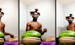 Movie : Melone vs hunderte Gummibänder