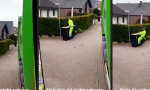 Lustiges Video - Schwere Sache bei der Müllentsorgung