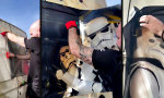Truppentransport auf der A8